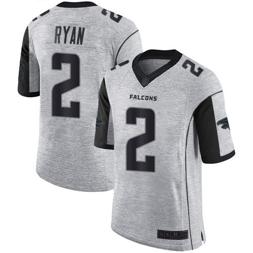 Atlanta Falcons Limited Gray Men Matt Ryan Jersey NFL Football #2 Gridiron II->women nfl jersey->Women Jersey